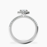 Platinum Kathrine Halo Lab Diamond Ring side right image one