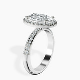 10kt White Gold Kathrine Halo Lab Diamond Ring standing product image one