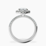 10kt White Gold Kathrine Halo Lab Diamond Ring side right image one