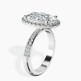 Platinum Kathrine Halo Lab Diamond Ring standing product image one
