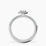 Platinum Kathrine Halo Lab Diamond Ring side right image one