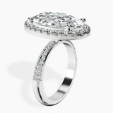 10kt White Gold Kathrine Halo Lab Diamond Ring standing product image one