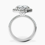 10kt White Gold Kathrine Halo Lab Diamond Ring side right image one