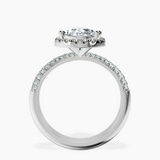 Platinum Kathrine Halo Lab Diamond Ring side right image one