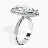 14kt White Gold Kathrine Halo Lab Diamond Ring standing product image one