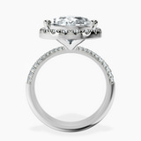 14kt White Gold Kathrine Halo Lab Diamond Ring side right image one