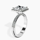 10kt White Gold Kathrine Halo Lab Diamond Ring standing product image one