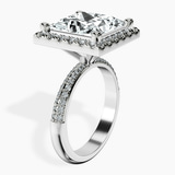 10kt White Gold Kathrine Halo Lab Diamond Ring standing product image one
