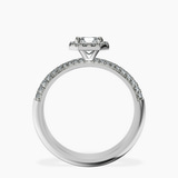 10kt White Gold Kathrine Halo Lab Diamond Ring side right image one