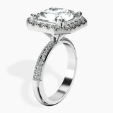 10kt White Gold Kathrine Halo Lab Diamond Ring standing product image one