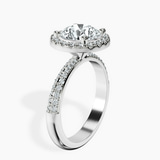 Platinum Kathrine Halo Lab Diamond Ring standing product image one