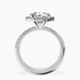 Platinum Kathrine Halo Lab Diamond Ring side right image one