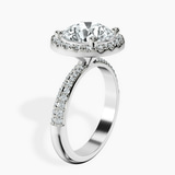 10kt White Gold Kathrine Halo Lab Diamond Ring standing product image one