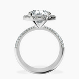 10kt White Gold Kathrine Halo Lab Diamond Ring side right image one