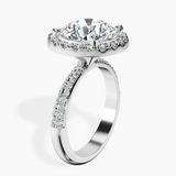 Platinum Kathrine Halo Lab Diamond Ring standing product image one