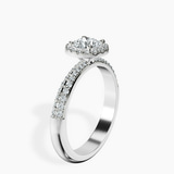 Platinum Kathrine Halo Lab Diamond Ring standing product image one