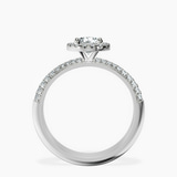 Platinum Kathrine Halo Lab Diamond Ring side right image one