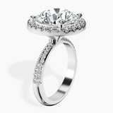 10kt White Gold Kathrine Halo Lab Diamond Ring standing product image one