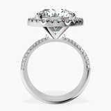 10kt White Gold Kathrine Halo Lab Diamond Ring side right image one