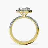 14kt Yellow Gold Kathrine Halo Lab Diamond Ring side right image one