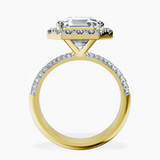 14kt Yellow Gold Kathrine Halo Lab Diamond Ring side right image one