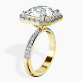 14kt Yellow Gold Kathrine Halo Lab Diamond Ring standing product image one