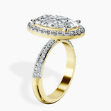 14kt Yellow Gold Kathrine Halo Lab Diamond Ring standing product image one