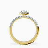 18kt Yellow Gold Kathrine Halo Lab Diamond Ring side right image one