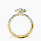 18kt Yellow Gold Kathrine Halo Lab Diamond Ring side right image one