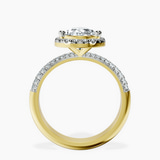 18kt Yellow Gold Kathrine Halo Lab Diamond Ring side right image one