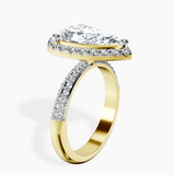18kt Yellow Gold Kathrine Halo Lab Diamond Ring standing product image one