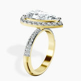 18kt Yellow Gold Kathrine Halo Lab Diamond Ring standing product image one