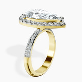 18kt Yellow Gold Kathrine Halo Lab Diamond Ring standing product image one