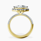 18kt Yellow Gold Kathrine Halo Lab Diamond Ring side right image one