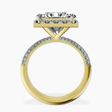 18kt Yellow Gold Kathrine Halo Lab Diamond Ring side right image one