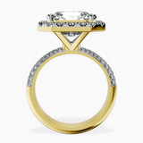 18kt Yellow Gold Kathrine Halo Lab Diamond Ring side right image one