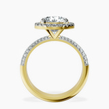 18kt Yellow Gold Kathrine Halo Lab Diamond Ring side right image one