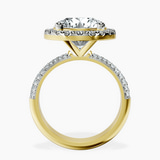 18kt Yellow Gold Kathrine Halo Lab Diamond Ring side right image one