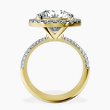 18kt Yellow Gold Kathrine Halo Lab Diamond Ring side right image one