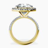 18kt Yellow Gold Kathrine Halo Lab Diamond Ring side right image one
