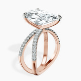 18kt Rose Gold Dakota Criss Cross Lab Diamond Ring standing product image one