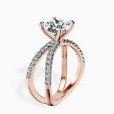9ct Rose Gold Dakota Criss Cross Lab Diamond Ring standing product image one