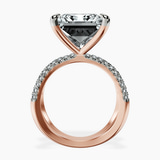 14kt Rose Gold Dakota Criss Cross Lab Diamond Ring side right image one