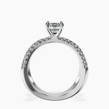 Platinum Dakota Criss Cross Lab Diamond Ring side right image one