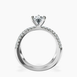 Platinum Dakota Criss Cross Lab Diamond Ring side right image one