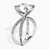 Platinum Dakota Criss Cross Lab Diamond Ring standing product image one