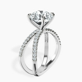 Platinum Dakota Criss Cross Lab Diamond Ring standing product image one