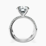 Platinum Dakota Criss Cross Lab Diamond Ring side right image one