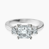 Platinum Intricacy Three stone Lab Diamond Ring front image