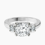 Platinum Intricacy Three stone Lab Diamond Ring front image